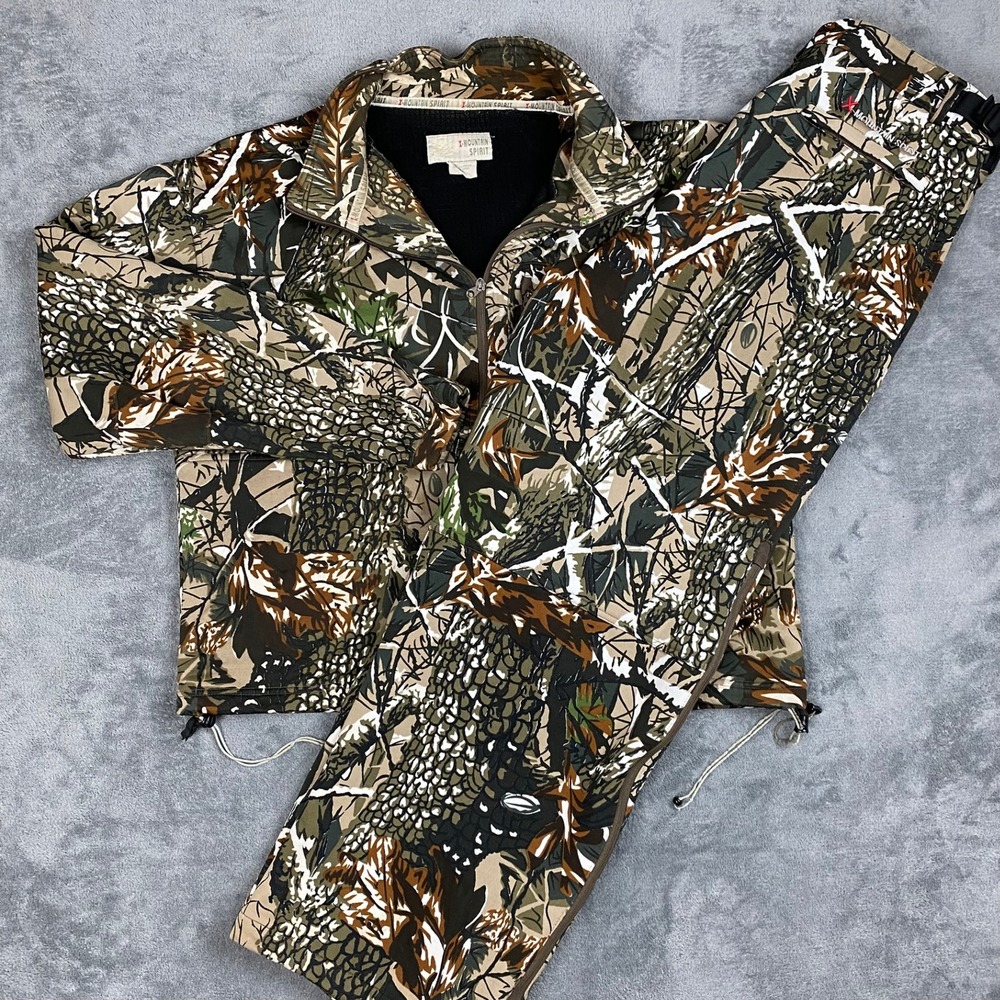 X-Mountain Spirit Women Hunting Suit XL Camo Fleece Lined Jacket and Pants Set